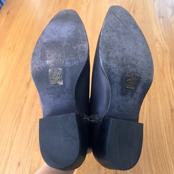 Anine Bing Axel Pointed Toe Distressed Leather Ankle Booties Size 7.5 - Picture 8 of 14